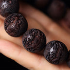 Fortune Jewel Tibetan Rosewood Engraving PiXiu Warmth Bracelet