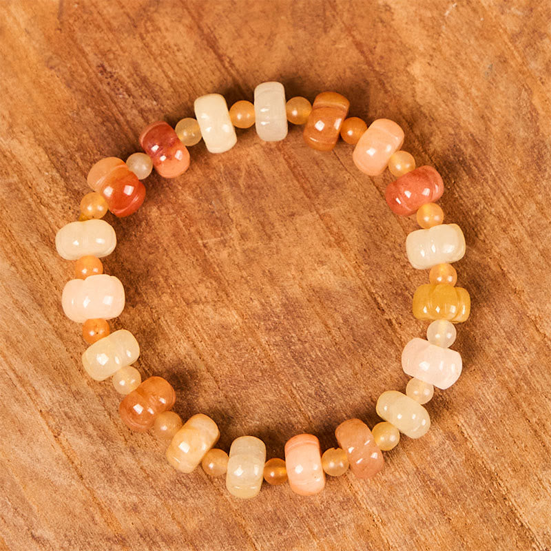 Fortune Jewel Golden Silk Jade Pumpkin Beads Wealth Luck Bracelet