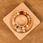 Fortune Jewel Golden Silk Jade Beads Gourd Wealth Luck Bracelet