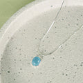 Fortune Jewel 925 Sterling Silver Aquamarine Healing Clavicle Chain Necklace Pendant