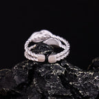 Buddha Stone Copper Leaf Wealth Adjustable Ring