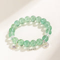 Fortune Jewel Green Fluorite Beads Moon Star Peace Bracelet