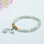 Fortune Jewel Jade Beads Leaf Peace Buckle Prosperity Bracelet