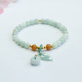 Fortune Jewel Jade Beads Leaf Peace Buckle Prosperity Bracelet