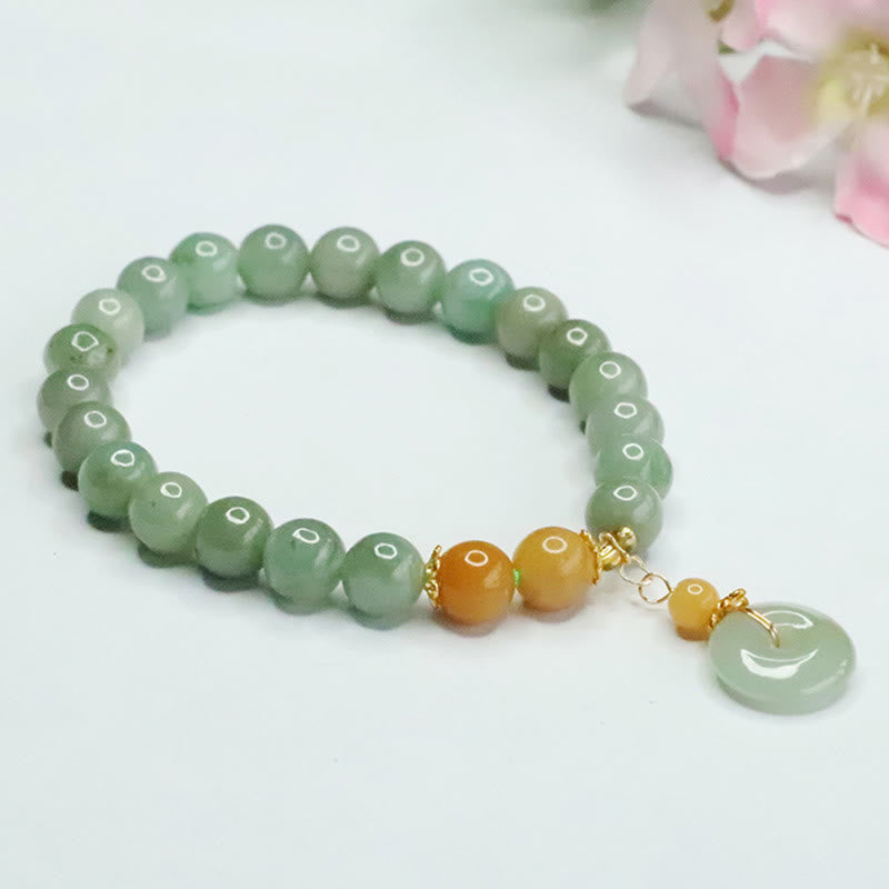 Fortune Jewel Jade Beads Peace Buckle Prosperity Abundance Bracelet