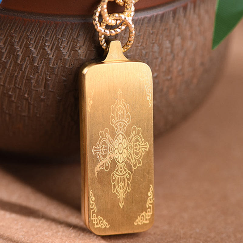 Fortune Jewel Tibet God Of Wealth Titanium Steel Thangka Wealth Necklace Pendant