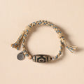 Fortune Jewel Tibetan Dzi Bead Wealth  Protection Braided Bracelet
