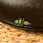 Fortune Jewel Natural Jade Adjustable Buckle Prosperity Ring