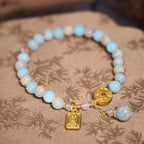 Fortune Jewel Shoushan Stone Copper Coin Money From All Directions Wealth Bracelet