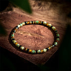 Fortune Jewel Natural Hematite Tiger Eye Stones Support Bracelet