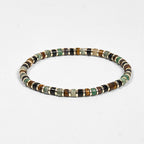 Fortune Jewel Natural Hematite Tiger Eye Stones Support Bracelet