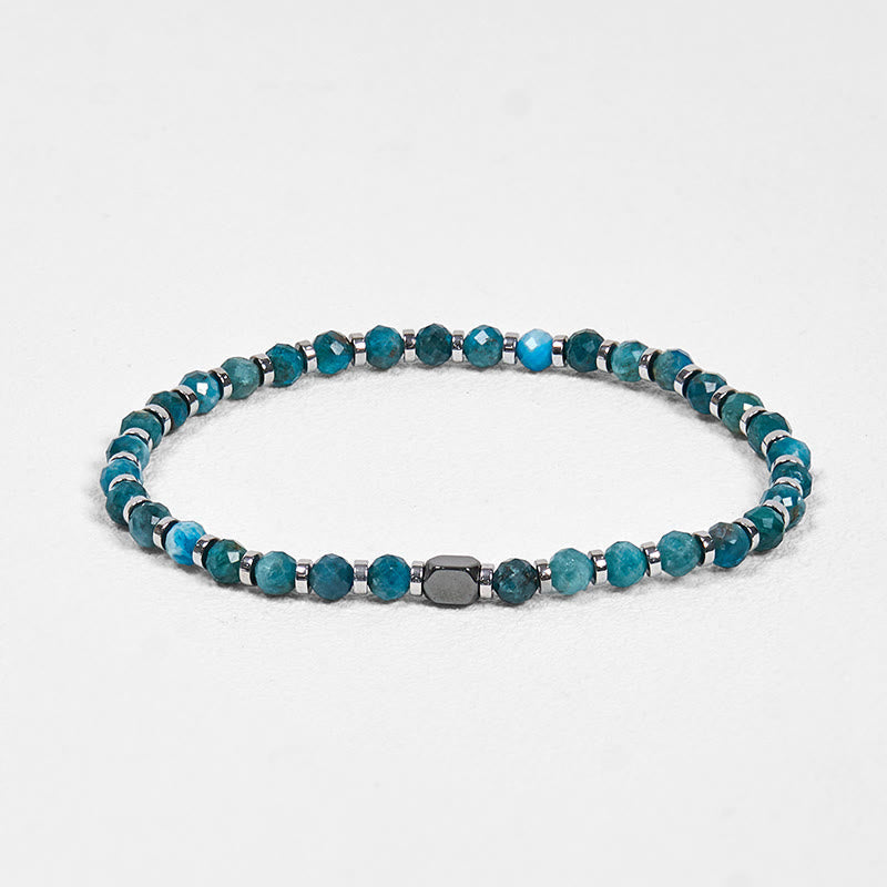 Fortune Jewel Apatite Hematite Communication Bracelet