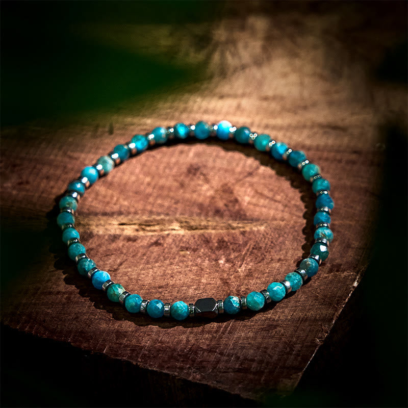 Fortune Jewel Apatite Hematite Communication Bracelet