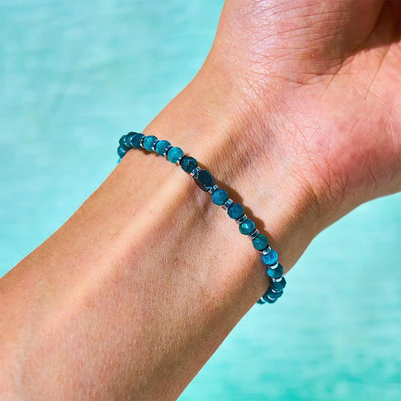 Fortune Jewel Apatite Hematite Communication Bracelet