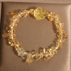 Fortune Jewel Natural Citrine Irregular Bead Petals Pleasure Bracelet