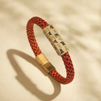 Fortune Jewel Tibetan Om Mani Padme Hum Various Colors Rope Gold Thread Diamond Knot Luck Buckle Bracelet