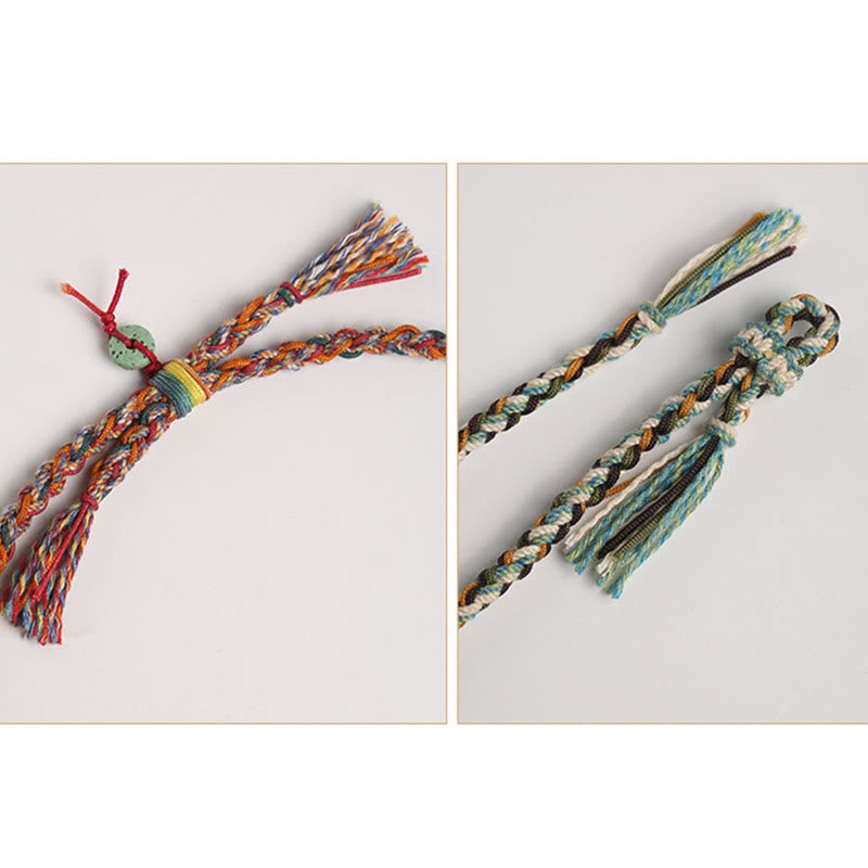 Fortune Jewel Dragon Boat Festival Colorful Rope Lava Rock Fu Character Rice Dumplings Luck Braided Bracelet