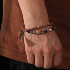 Fortune Jewel Dragon Boat Festival Colorful Rope Lava Rock Fu Character Rice Dumplings Luck Braided Bracelet