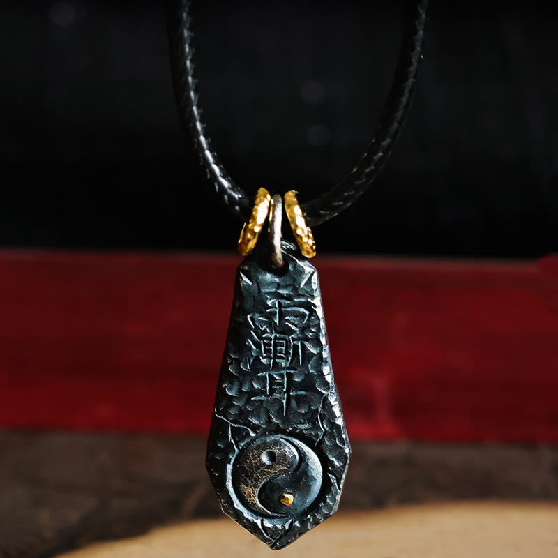 Fortune Jewel 999 Sterling Silver 24k Gold Big Dipper Yin Yang Design Harmony Necklace Pendant