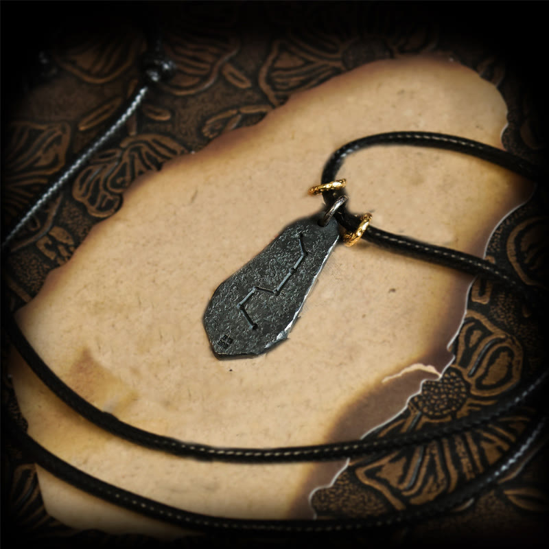 Fortune Jewel 999 Sterling Silver 24k Gold Big Dipper Yin Yang Design Harmony Necklace Pendant