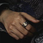 Fortune Jewel Adjustable Opening 925 Sterling Silver Lucky Koi Fish Copper Coin Auspicious Clouds Wealth Ring