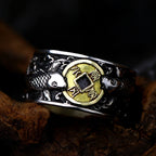 Fortune Jewel Adjustable Opening 925 Sterling Silver Lucky Koi Fish Copper Coin Auspicious Clouds Wealth Ring