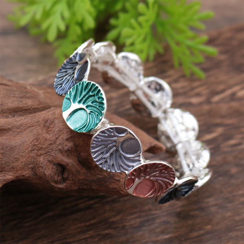 Fortune Jewel The Tree Of Life Creation Enamel Alloy Bracelet