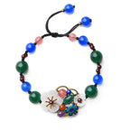 Fortune Jewel Agate Shell Flower Support Bracelet