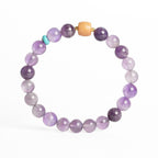 Fortune Jewel Natural Amethyst Lucky Wooden Beads Peace Bracelet
