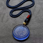 Fortune Jewel Tibet Shurangama Mantra Liuli Crystal Necklace Pendant