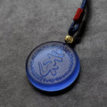 Fortune Jewel Tibet Shurangama Mantra Liuli Crystal Necklace Pendant