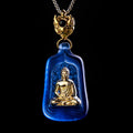 Fortune Jewel Tibetan Medicine Buddha Liuli Crystal Compassion Serenity Necklace Pendant