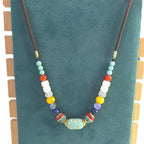 Fortune Jewel Tibetan Handmade Turquoise Beads Balance Necklace Pendant