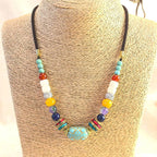 Fortune Jewel Tibetan Handmade Turquoise Beads Balance Necklace Pendant