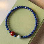 Fortune Jewel Small Lazurite Agate Ultra-thin Beads Positive Bracelet