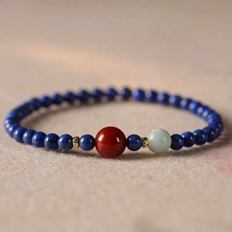 Fortune Jewel Small Lazurite Agate Ultra-thin Beads Positive Bracelet