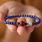 Fortune Jewel Small Lazurite Agate Ultra-thin Beads Positive Bracelet