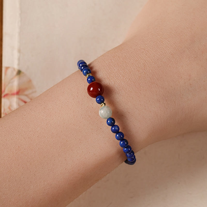 Fortune Jewel Small Lazurite Agate Ultra-thin Beads Positive Bracelet