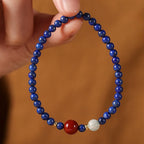 Fortune Jewel Small Lazurite Agate Ultra-thin Beads Positive Bracelet
