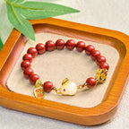 Fortune Jewel Cinnabar Cute Rabbit Bunny Fu Character Calm Bracelet
