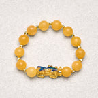 Fortune Jewel Natural Topaz Color Change PiXiu Wealth Bracelet