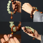 Fortune Jewel Sappan Wood Engraving Pixiu Fu Character Cure Bracelet