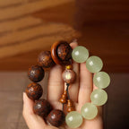 Fortune Jewel Sappan Wood Engraving Pixiu Fu Character Cure Bracelet