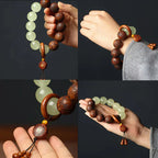Fortune Jewel "Wishing You Wealth and Protection" Sappan Wood Bracelet Includes Gift Message Card Fortune Jewel