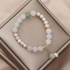Fortune Jewel Tianshan Jade Pearl Abundance Bracelet