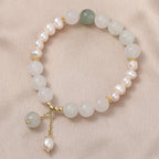 Fortune Jewel Tianshan Jade Pearl Abundance Bracelet