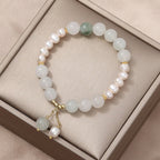 Fortune Jewel Tianshan Jade Pearl Abundance Bracelet