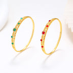 Fortune Jewel Vine Design Alloy Zircon Luck Bracelet Bangle