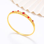 Fortune Jewel Vine Design Alloy Zircon Luck Bracelet Bangle