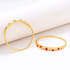 Fortune Jewel Vine Design Alloy Zircon Luck Bracelet Bangle